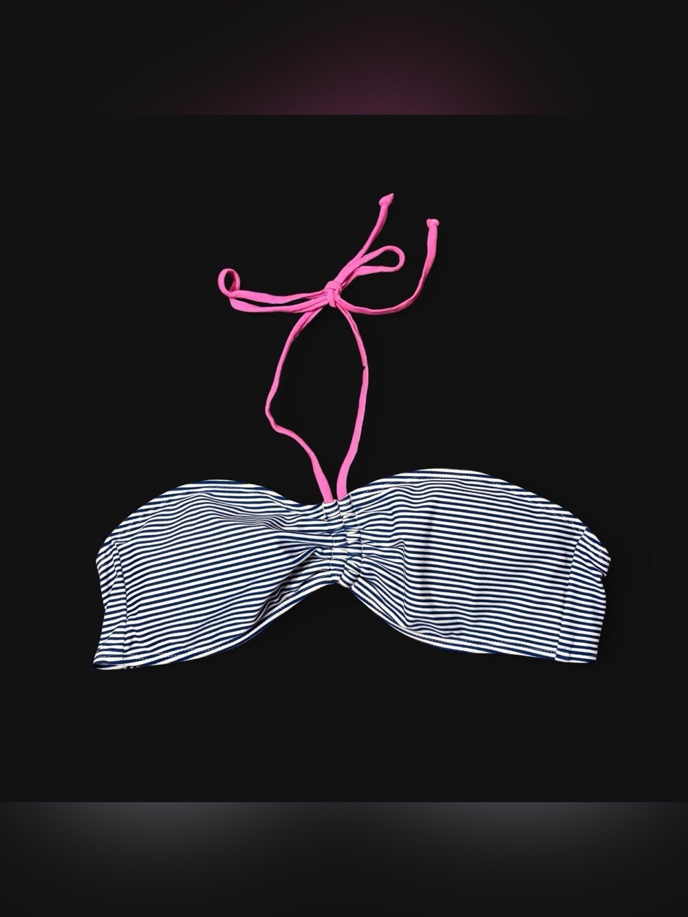 Y2K Stripe Halter Bikini Top by Plunge!